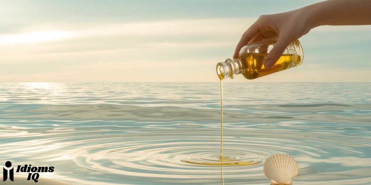 To pour oil on troubled waters