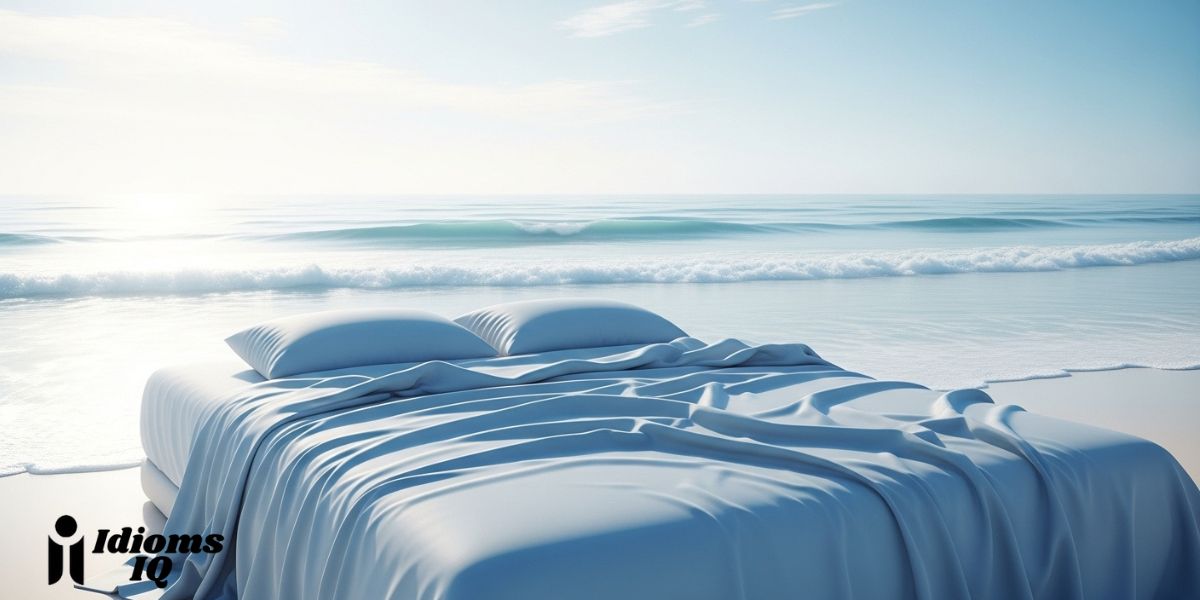 the-sea-is-a-blue-sheet-thrown-over-a-bed